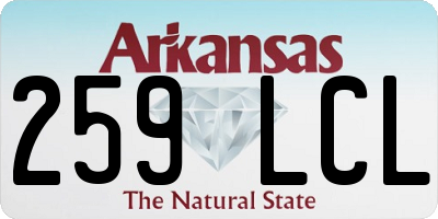 AR license plate 259LCL