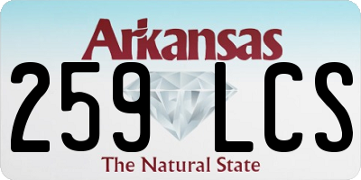 AR license plate 259LCS