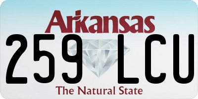 AR license plate 259LCU