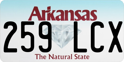 AR license plate 259LCX
