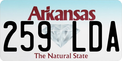 AR license plate 259LDA
