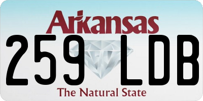 AR license plate 259LDB