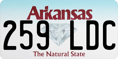 AR license plate 259LDC