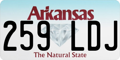 AR license plate 259LDJ
