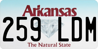 AR license plate 259LDM