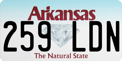AR license plate 259LDN