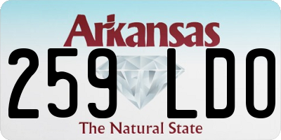 AR license plate 259LDO