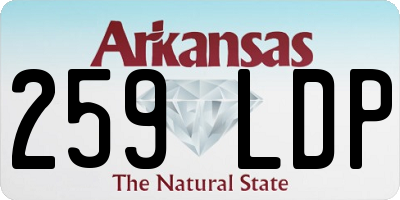 AR license plate 259LDP