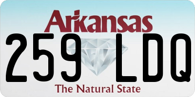 AR license plate 259LDQ