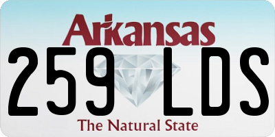 AR license plate 259LDS