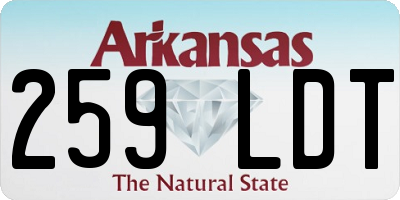 AR license plate 259LDT