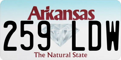 AR license plate 259LDW