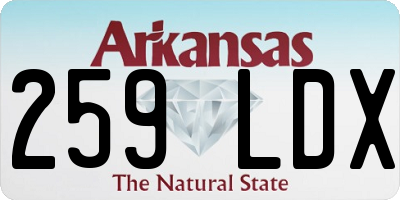 AR license plate 259LDX