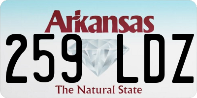 AR license plate 259LDZ