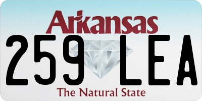 AR license plate 259LEA