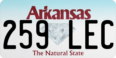 AR license plate 259LEC