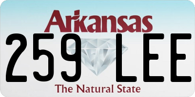 AR license plate 259LEE