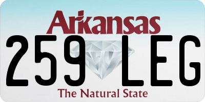 AR license plate 259LEG
