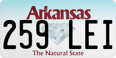 AR license plate 259LEI