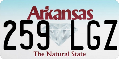 AR license plate 259LGZ