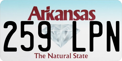 AR license plate 259LPN