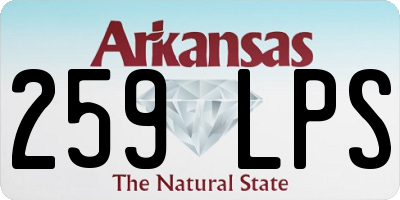 AR license plate 259LPS