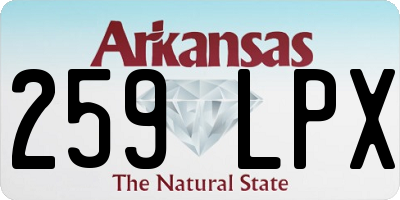 AR license plate 259LPX