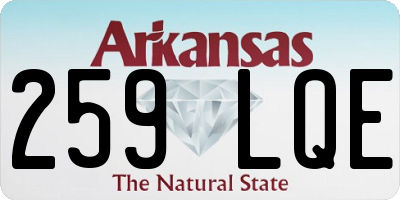 AR license plate 259LQE