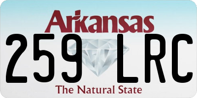 AR license plate 259LRC
