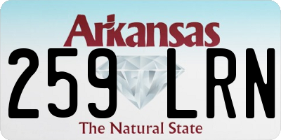 AR license plate 259LRN