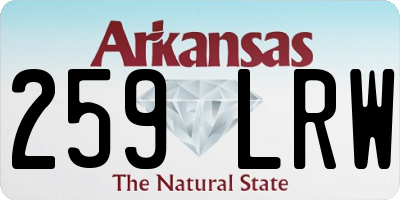 AR license plate 259LRW