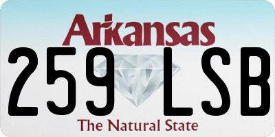 AR license plate 259LSB
