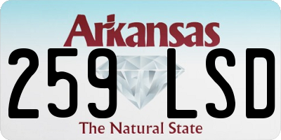 AR license plate 259LSD