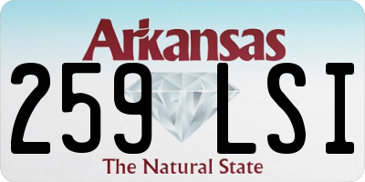 AR license plate 259LSI