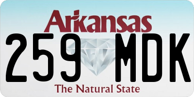 AR license plate 259MDK