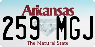 AR license plate 259MGJ