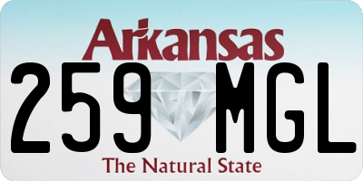 AR license plate 259MGL