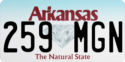 AR license plate 259MGN