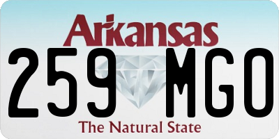 AR license plate 259MGO