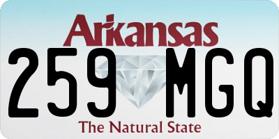 AR license plate 259MGQ