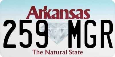 AR license plate 259MGR