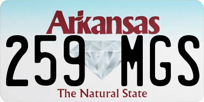 AR license plate 259MGS