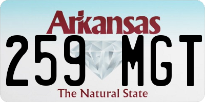 AR license plate 259MGT