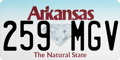 AR license plate 259MGV