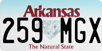 AR license plate 259MGX