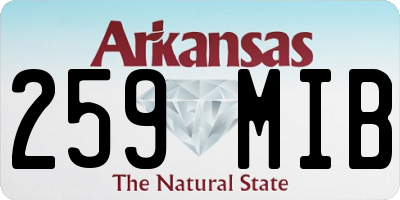 AR license plate 259MIB