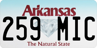 AR license plate 259MIC