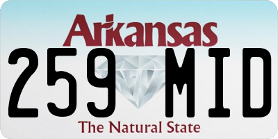 AR license plate 259MID