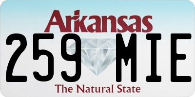 AR license plate 259MIE