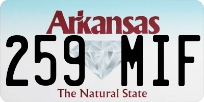 AR license plate 259MIF